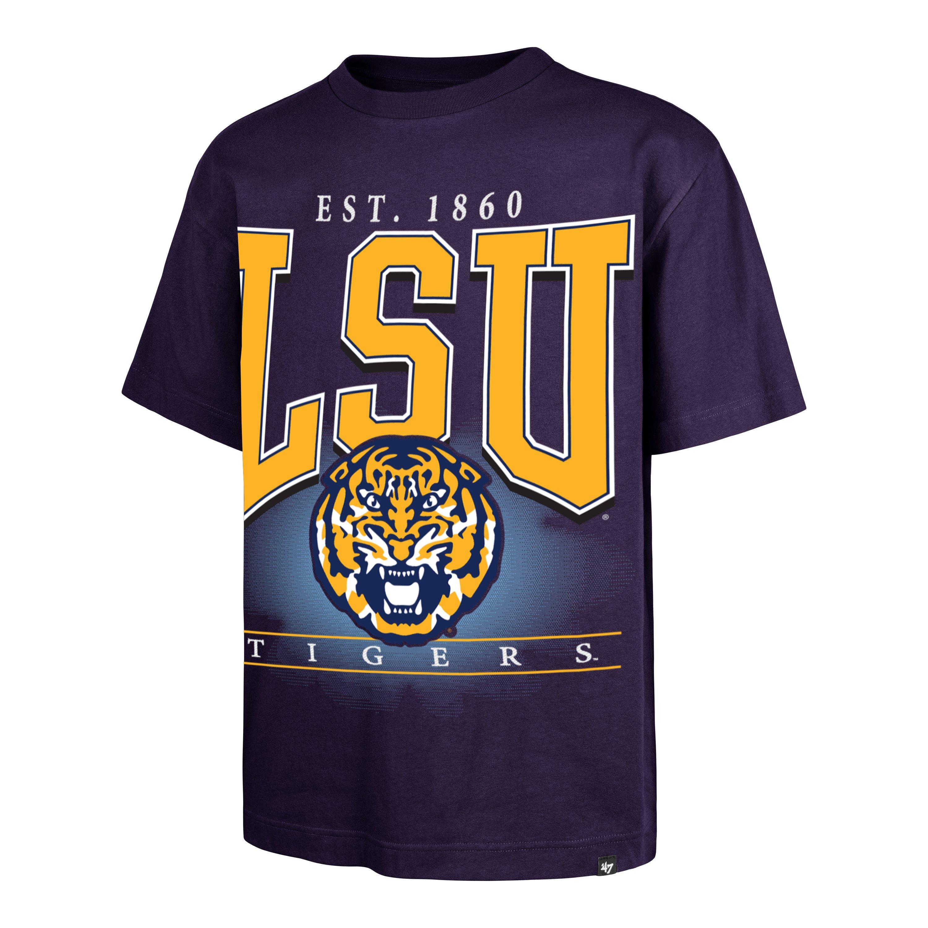47 LSU Tigers Hot Corner Short Sleeve Tee - Purple - PURPLE